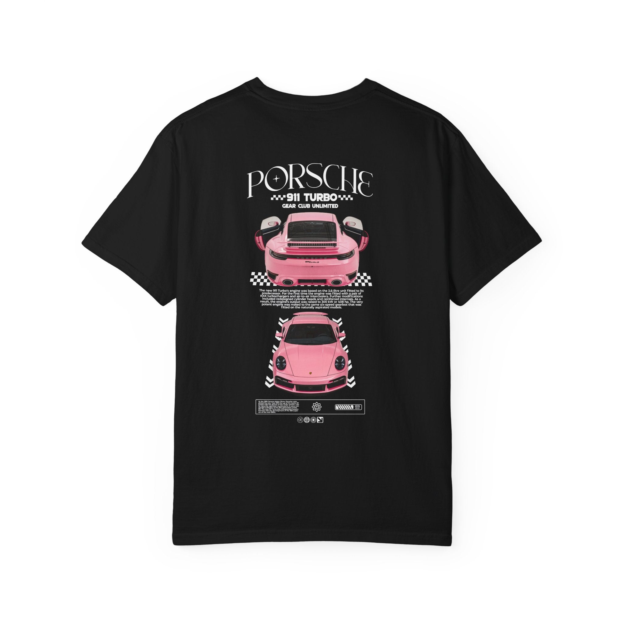 Porsche 911 Turbo Pink Graphic T-Shirt