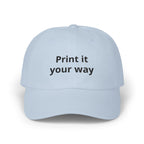 Customizable 'Print It Your Way' Dad Cap – Adjustable White Embroidered Baseball Hat
