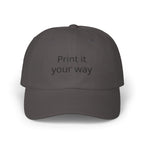 Customizable 'Print It Your Way' Dad Cap – Adjustable White Embroidered Baseball Hat
