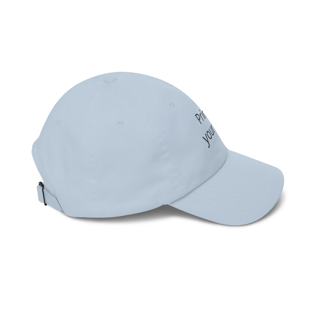 Customizable 'Print It Your Way' Dad Cap – Adjustable White Embroidered Baseball Hat