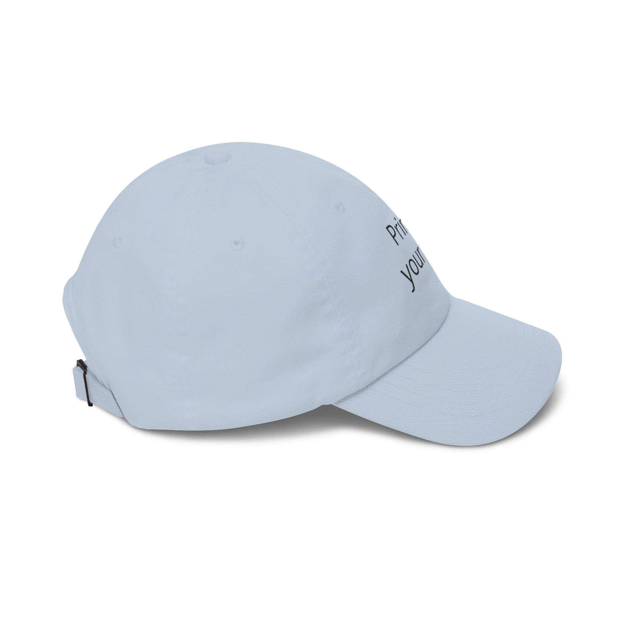 Customizable 'Print It Your Way' Dad Cap – Adjustable White Embroidered Baseball Hat