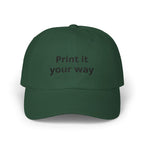 Customizable 'Print It Your Way' Dad Cap – Adjustable White Embroidered Baseball Hat