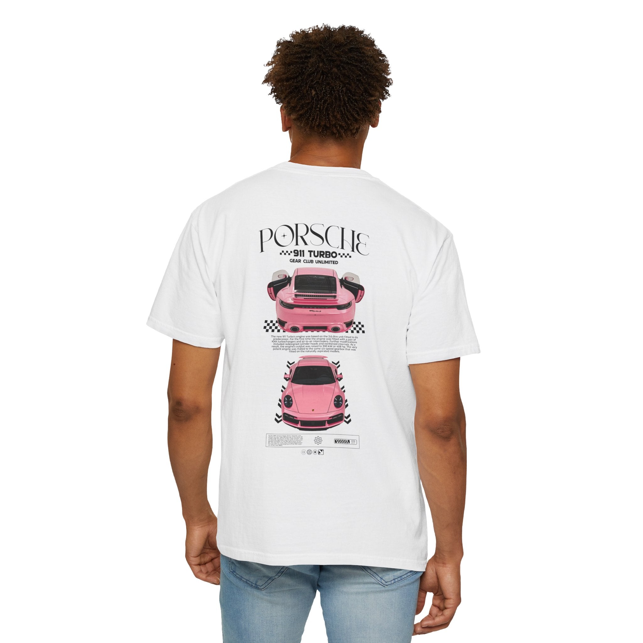 Porsche 911 Turbo Pink Graphic T-Shirt