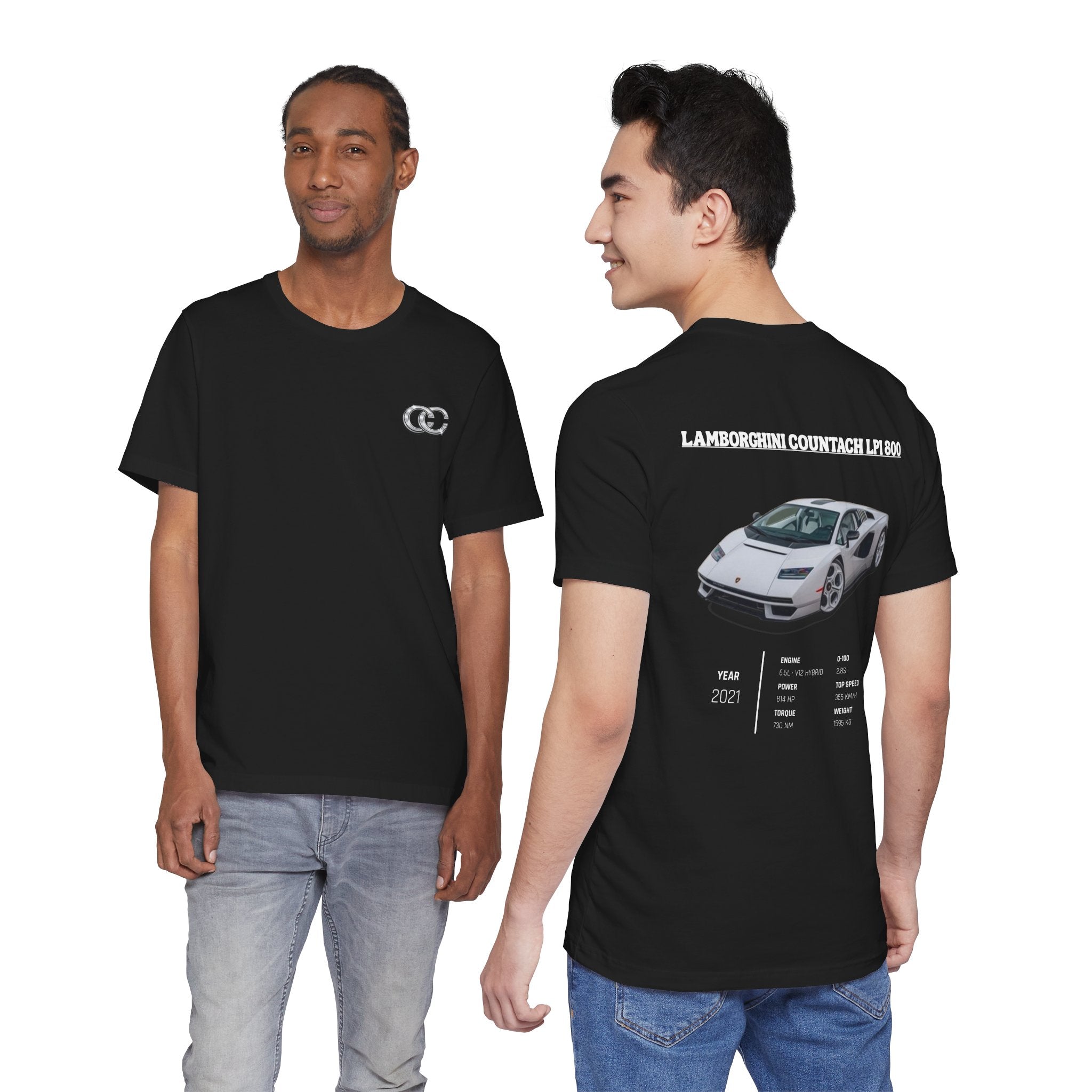 T-shirt Rétro Lamborghini Countach LPI 800