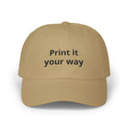 Customizable 'Print It Your Way' Dad Cap – Adjustable White Embroidered Baseball Hat