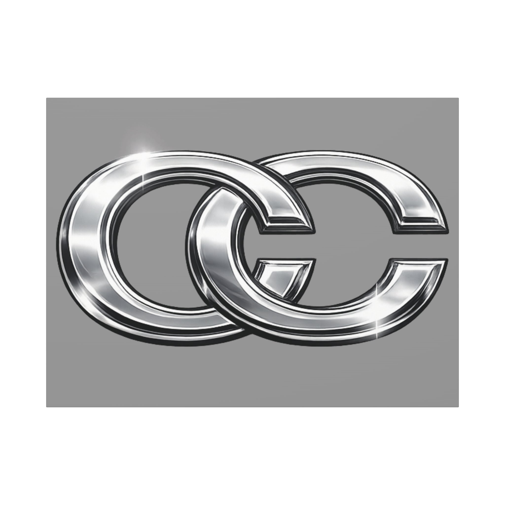 Tableaux sur toile pour l'automobile – Logo chromé mat | Décoration de voiture JDM