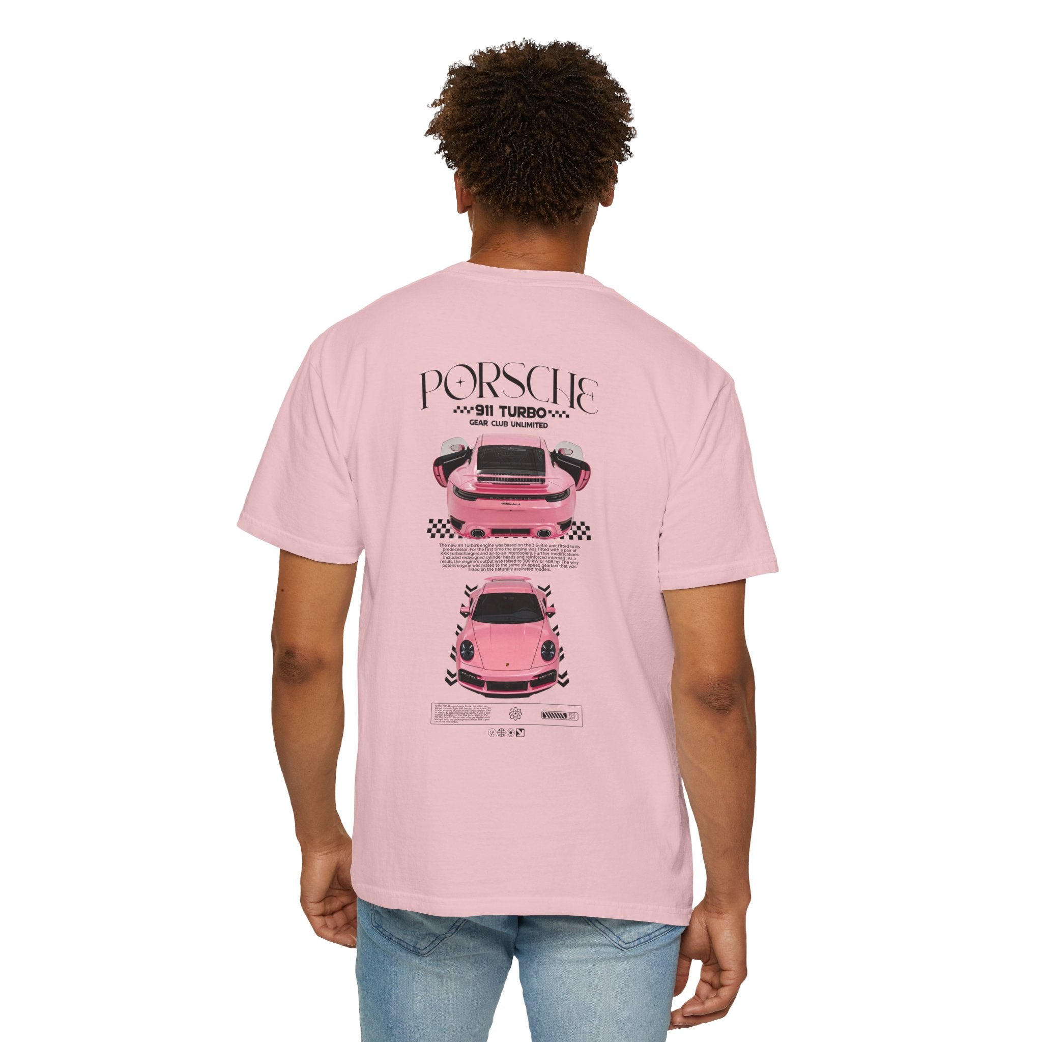 Porsche 911 Turbo Pink Graphic T-Shirt