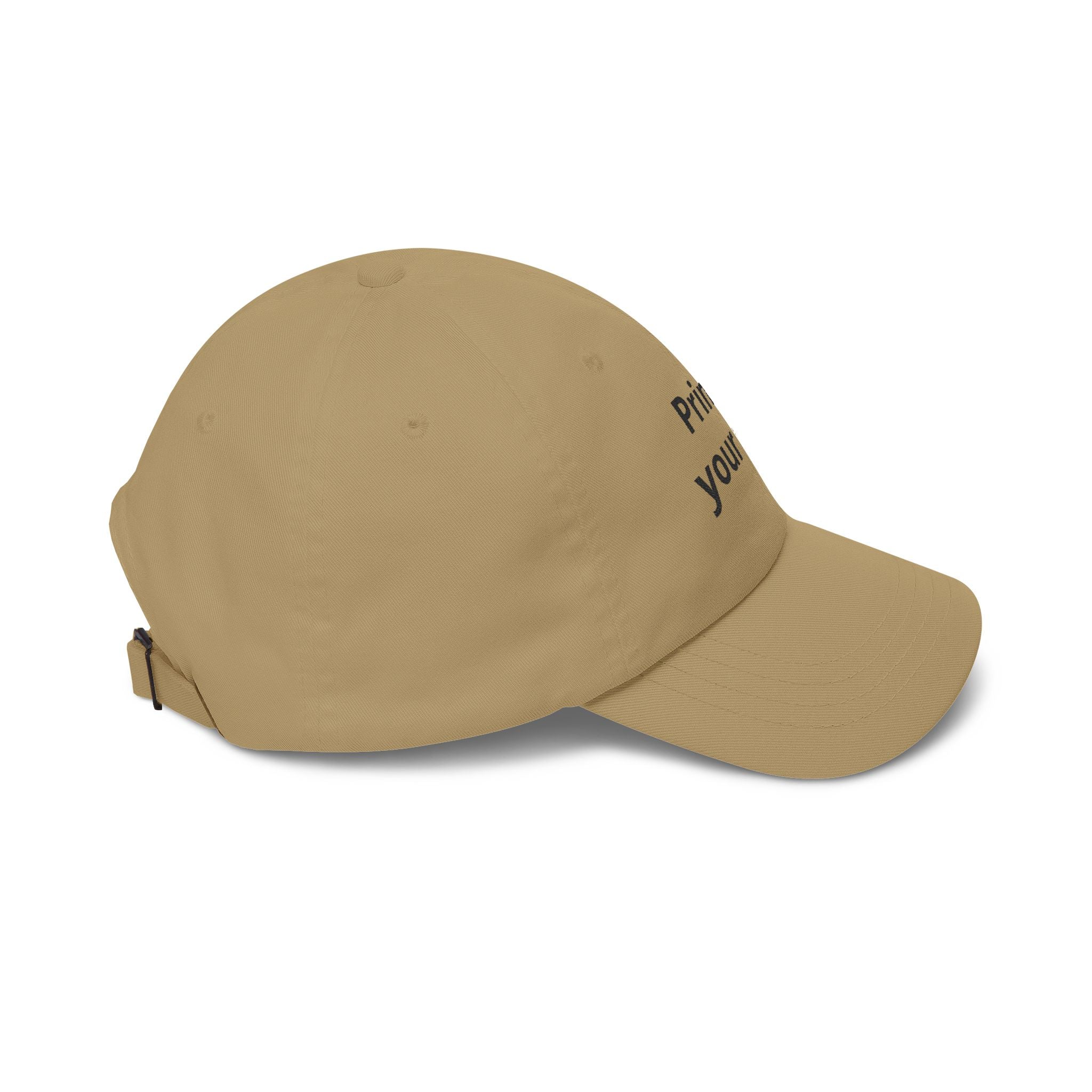 Customizable 'Print It Your Way' Dad Cap – Adjustable White Embroidered Baseball Hat