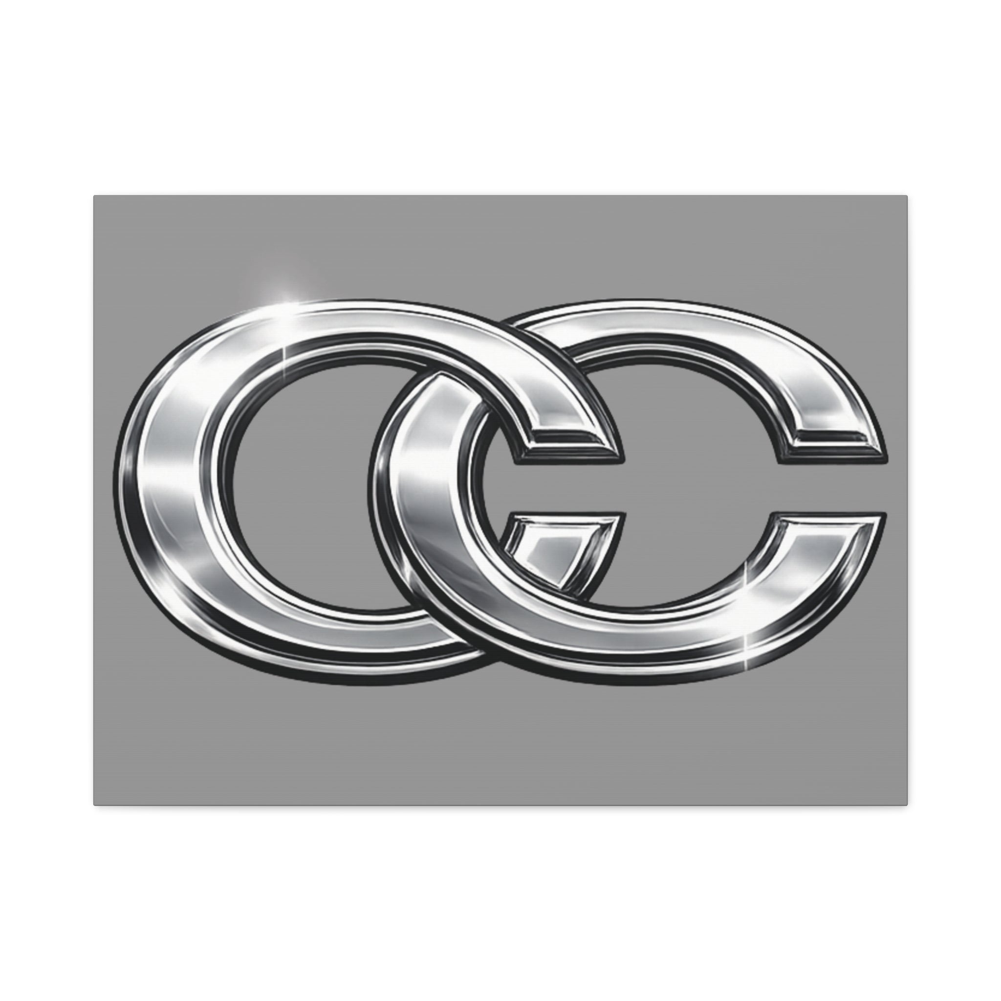 Tableaux sur toile pour l'automobile – Logo chromé mat | Décoration de voiture JDM