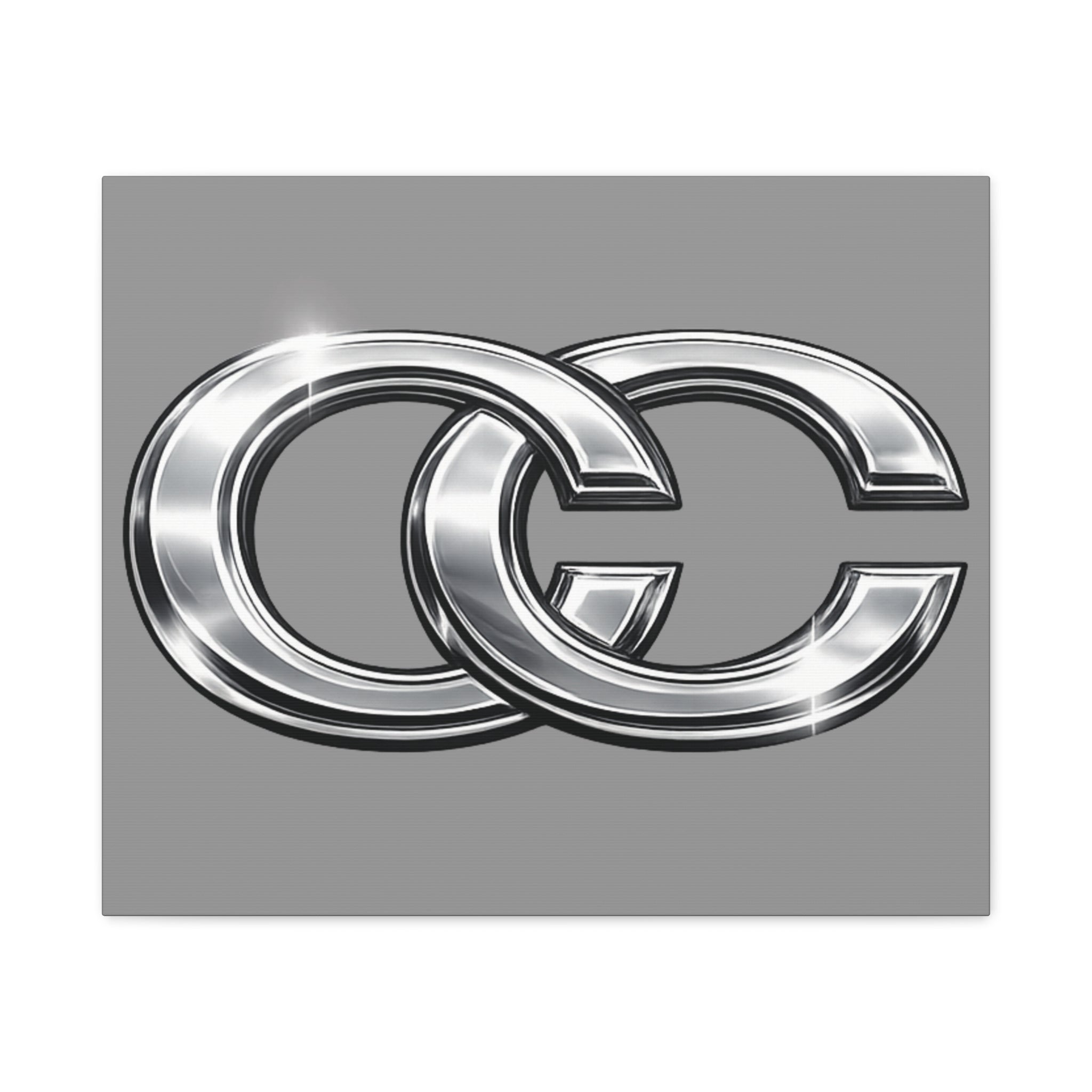 Tableaux sur toile pour l'automobile – Logo chromé mat | Décoration de voiture JDM