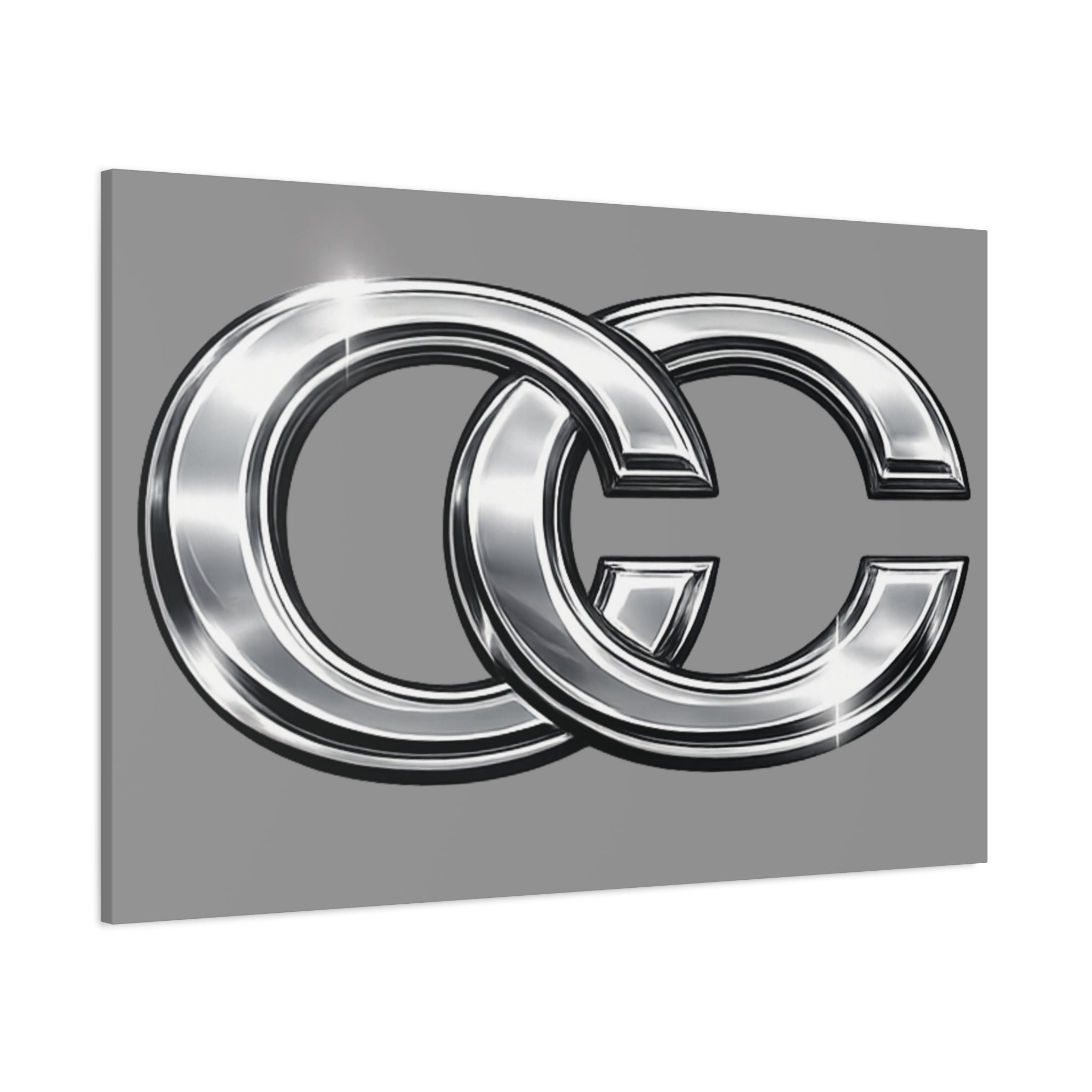 Tableaux sur toile pour l'automobile – Logo chromé mat | Décoration de voiture JDM