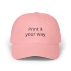 Customizable 'Print It Your Way' Dad Cap – Adjustable White Embroidered Baseball Hat