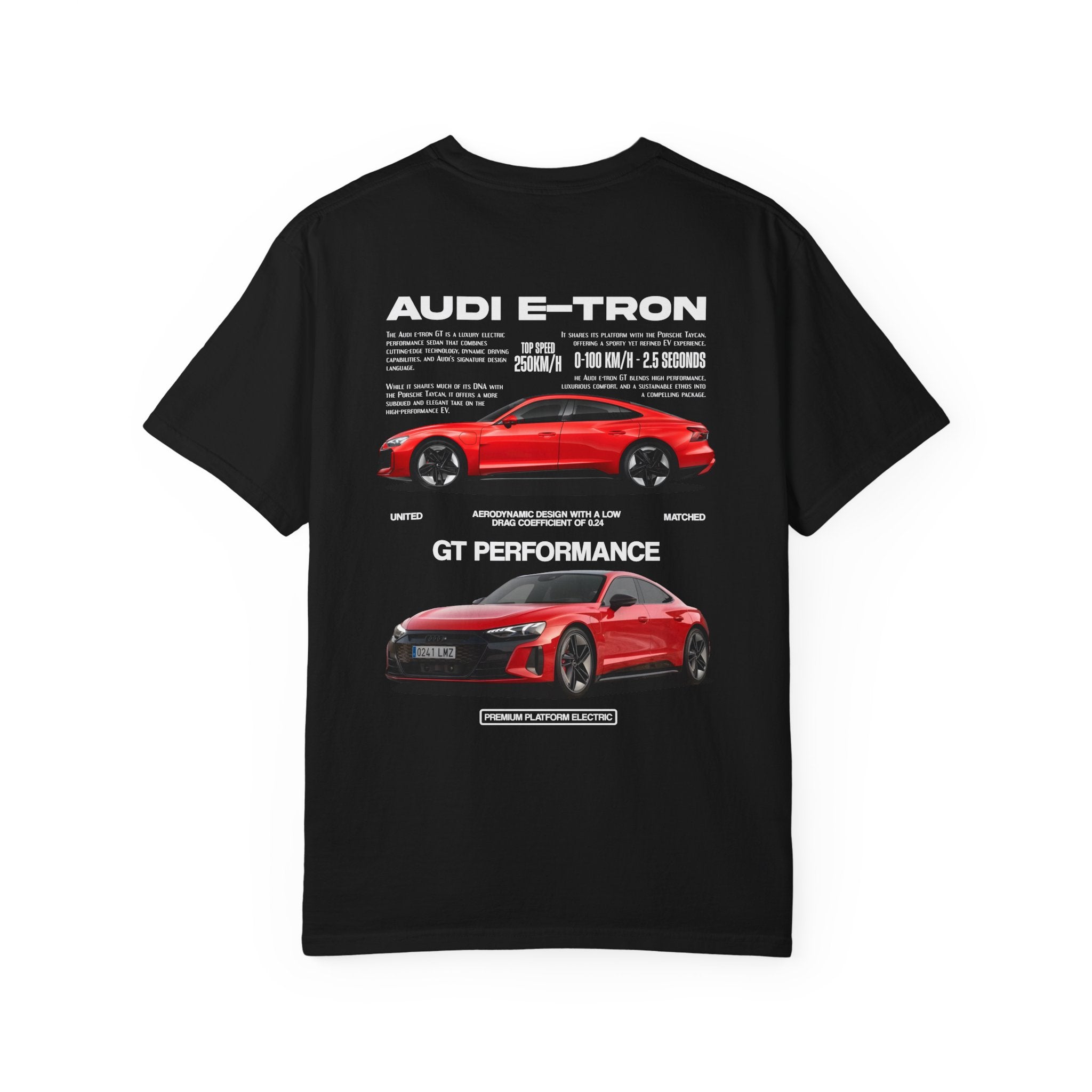 Audi E‑Tron GT Performance T-Shirt — Red Sports Car Graphic Tee