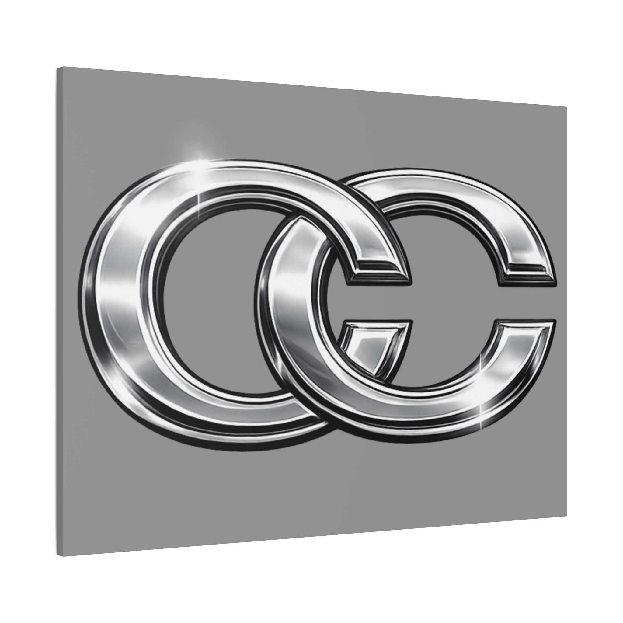 Tableaux sur toile pour l'automobile – Logo chromé mat | Décoration de voiture JDM