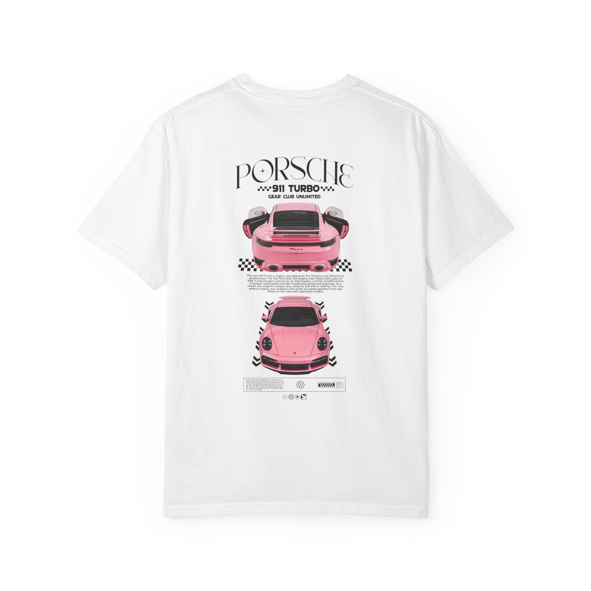 Porsche 911 Turbo Pink Graphic T-Shirt
