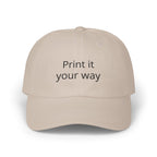 Customizable 'Print It Your Way' Dad Cap – Adjustable White Embroidered Baseball Hat