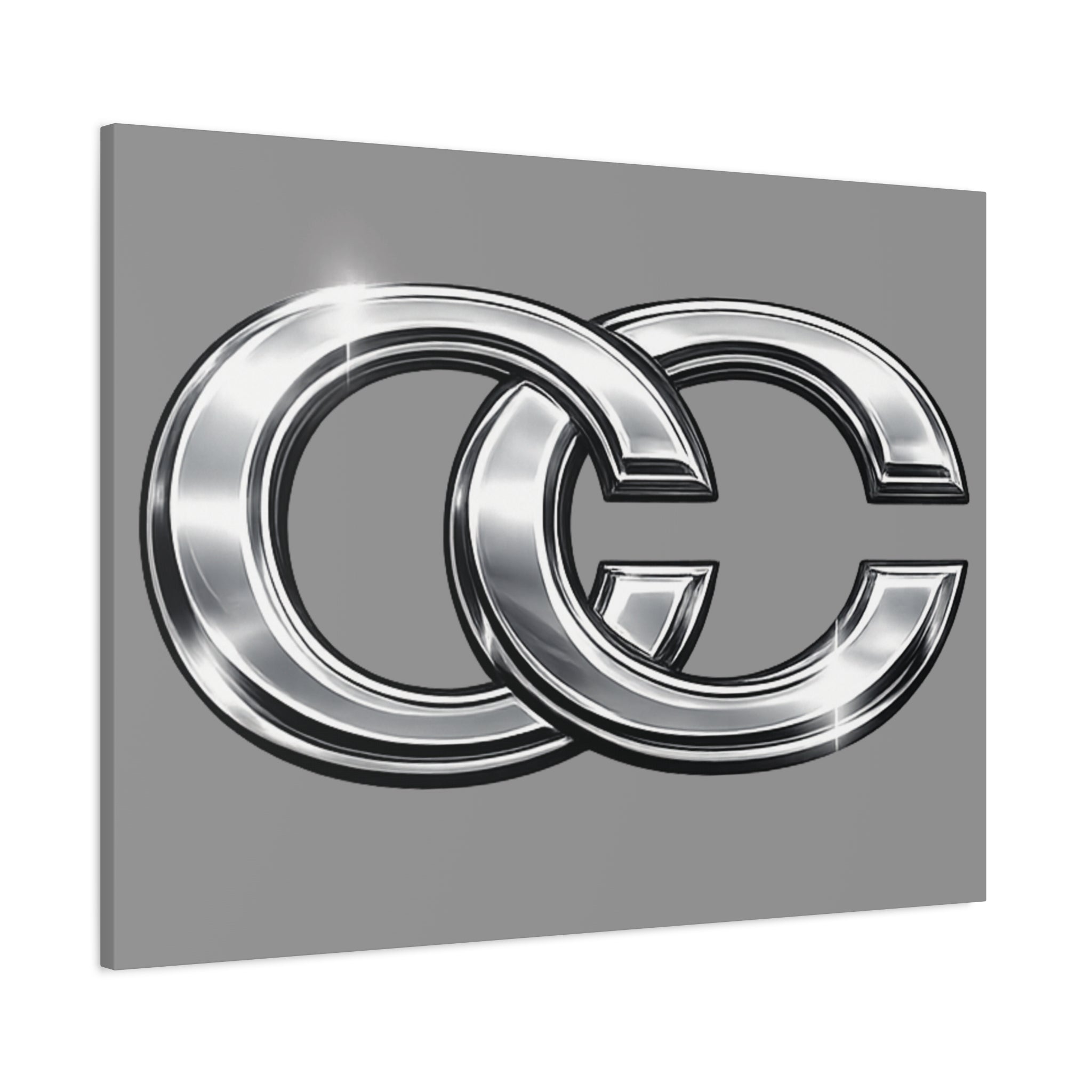 Tableaux sur toile pour l'automobile – Logo chromé mat | Décoration de voiture JDM