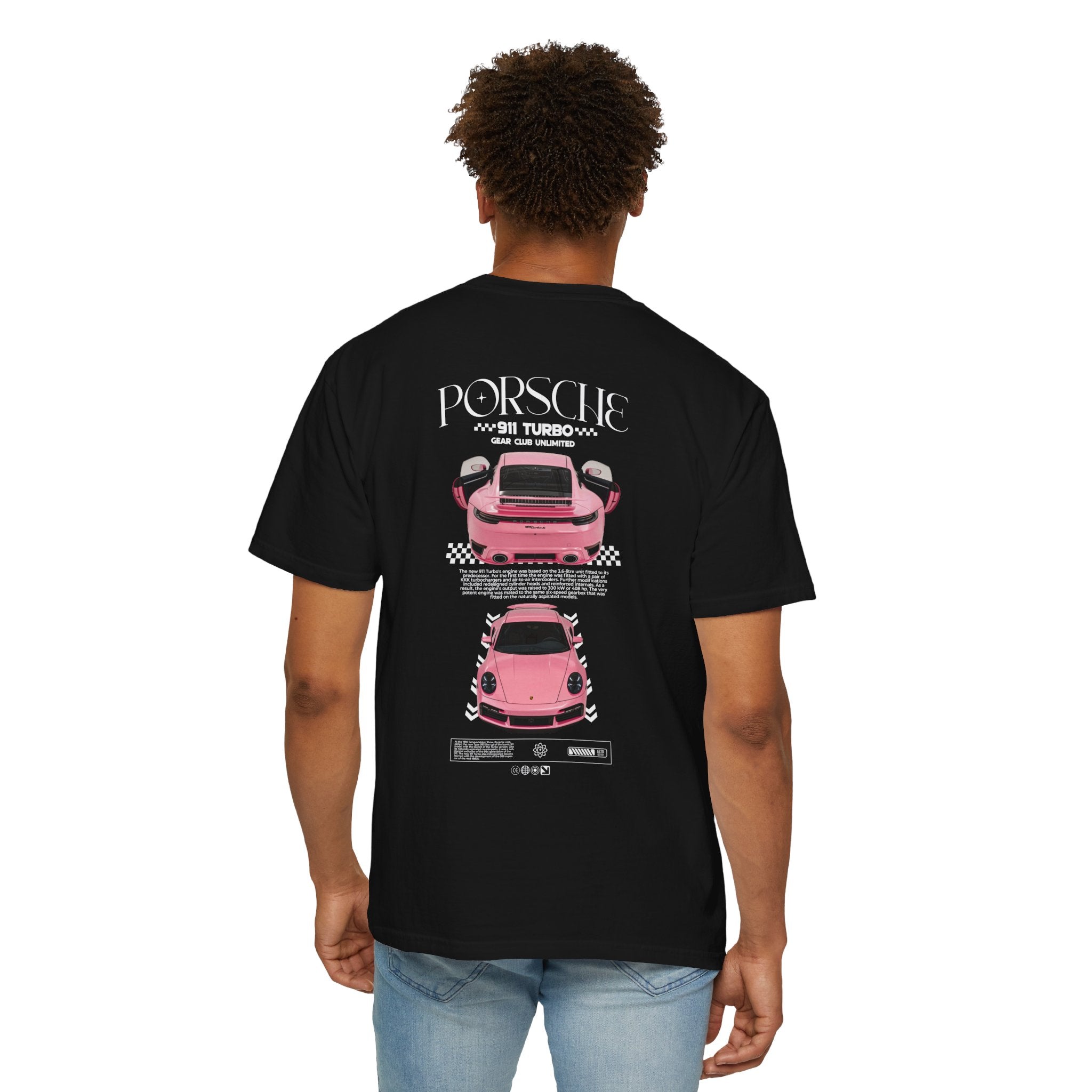 Porsche 911 Turbo Pink Graphic T-Shirt
