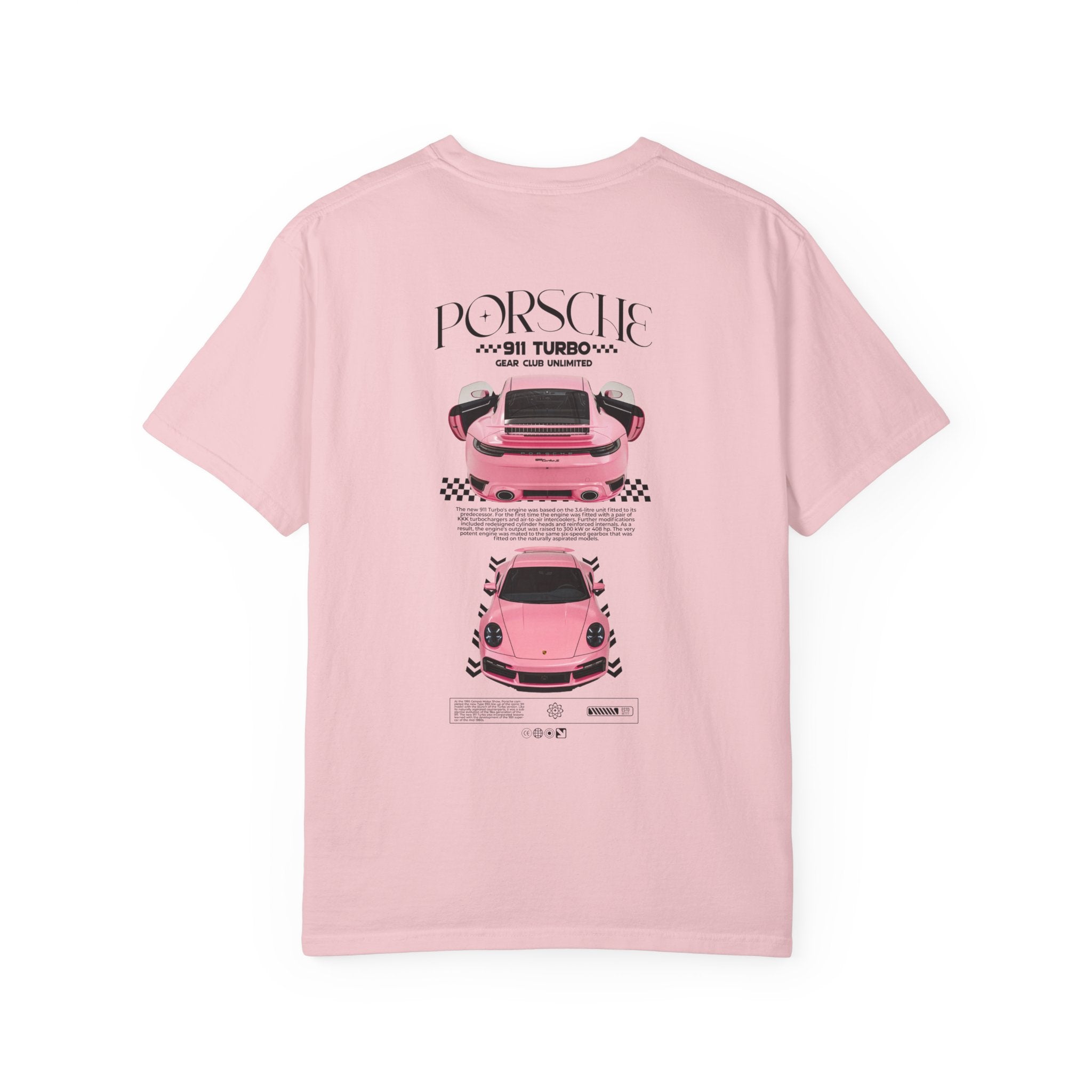 Porsche 911 Turbo Pink Graphic T-Shirt