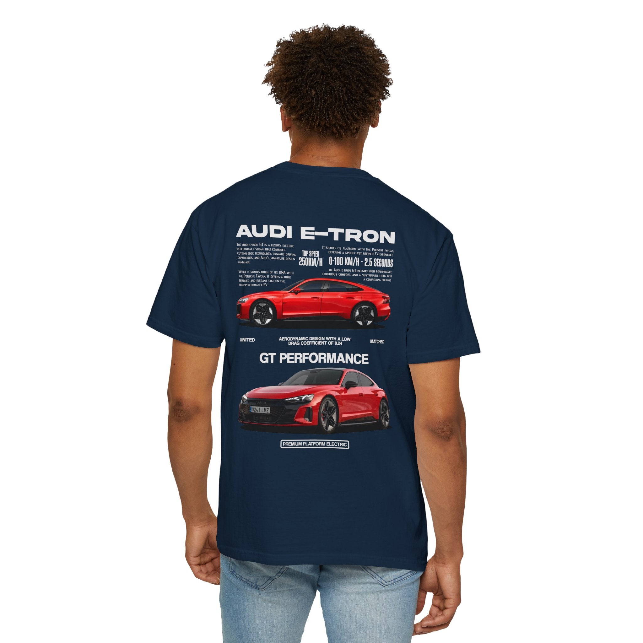 Audi E‑Tron GT Performance T-Shirt — Red Sports Car Graphic Tee