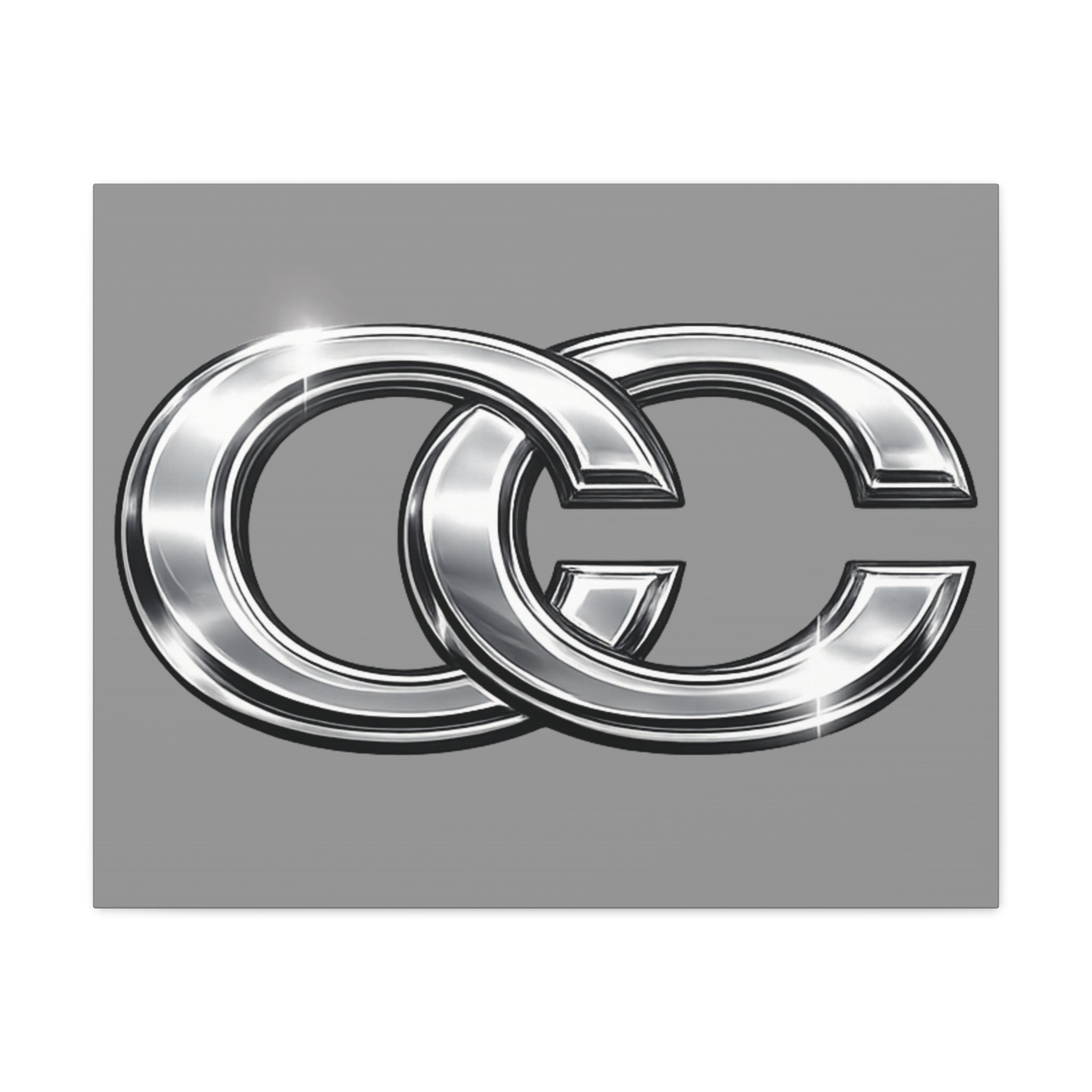 Tableaux sur toile pour l'automobile – Logo chromé mat | Décoration de voiture JDM